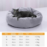 Cute Round Pet Bed Sofa Mat With Pillow