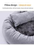 Cute Round Pet Bed Sofa Mat With Pillow