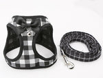 Grid Pattern Cat Chain Traction Rope Set With Chest Harness And Collar