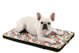 Luxury Printed Canvas Dog Bed - Thick And Comfortable Pet Mattress
