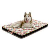 Luxury Printed Canvas Dog Bed - Thick And Comfortable Pet Mattress