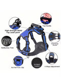 Tactical Service Dog Harness Strap Set, Car Seat Belt