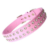 2-Row Collar And Leash Set - Baby Pink