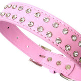 2-Row Collar And Leash Set - Baby Pink