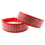 2" Width 5 Rows Rhinestone Dog Collars