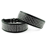 2" Width 5 Rows Rhinestone Dog Collars