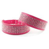 2" Width 5 Rows Rhinestone Dog Collars