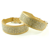 2" Width 5 Rows Rhinestone Dog Collars