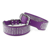 2" Width 5 Rows Rhinestone Dog Collars