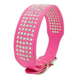 2" Width 5 Rows Rhinestone Dog Collars