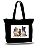 Dogs Best Friend Large Tote New Zipper Bag