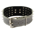 3" Wide Sharp Spiked Studded Leather Dog Collars