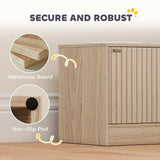 Elevated Dog Bowls with Storage Cabinet,  2 Stainless Steel Bowls