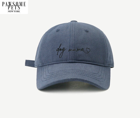 DOG MOM HAT - NAVY BLUE
