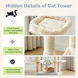 66 Inch Cat Tree Tower, Large Multi-Cat Climbing Extended Platform,