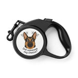 Retractable Pet Leash - "Did someone say cheese?" German Shepherd