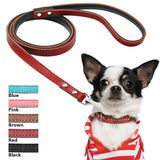 5 Colors Leather Dog Leashes
