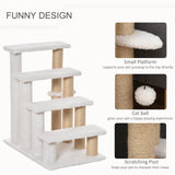 4 Levels Cat Steps with Scratching Posts