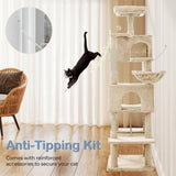 66 Inch Cat Tree Tower, Large Multi-Cat Climbing Extended Platform,