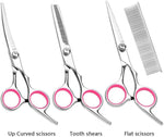 Pet Dog Grooming Scissors Stainless Straight Curved Thinning Shears