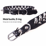 Spiked Studded Leather Dog Collar