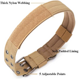 2" Wide Tactical Heavy Duty Nylon Large Dog Collar