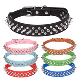 Spiked Studded Leather Dog Collar