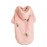 Fashionable Pet Avocado Print Hoodie For Cats And Dogs