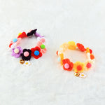 Handmade Floral Pet Collars With Bell