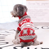 Festive Reindeer Print Christmas Dog Sweater