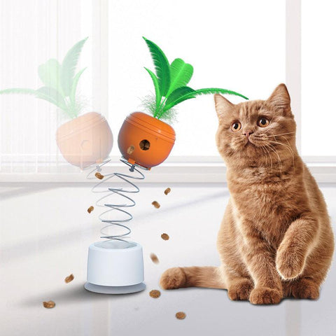 Interactive Carrot Food Leaking Cat Toy - Engage, Entertain, And