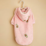 Fashionable Pet Avocado Print Hoodie For Cats And Dogs