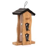 2 Qt Vertical Wave Bird Feeder  Bamboo