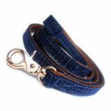 Blue Denim Fabric Dog Leash