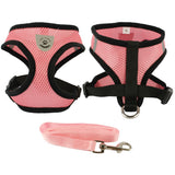 Breathable Mesh Small Dog Pet Harness and Leash