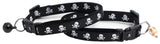 Skulls And Crossbones Black Cat Collar