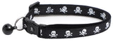 Skulls And Crossbones Black Cat Collar