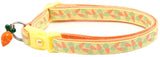 Pastel Carrots On Yellow Cat Collar
