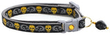 Gold Glitter Skulls Breakaway Cat Collar