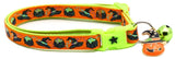 Witches Brew Orange  Green Cat Collar