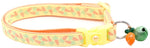 Pastel Carrots On Yellow Cat Collar