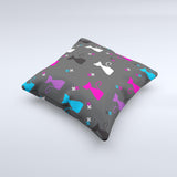 Color Vector Cats Ink-Fuzed Decorative Throw Pillow