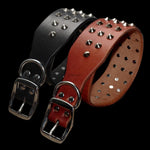 Studded Genuine Leather Dog Collar
