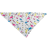 Dino Doggy White Tie On Dog Bandana