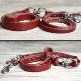 Leather Double Dog Leash