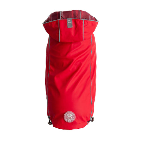 Reversible Elasto-Fit Dog Raincoat - Red