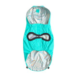 Reversible Dog Raincoat - Neon Aqua