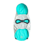 Reversible Dog Raincoat - Neon Aqua