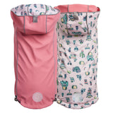 Reversible Elasto-Fit Dog Raincoat - Pink