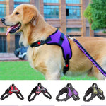 Nylon Adjustable Pet Harness For Dogs Reflective Dog Harness No Pull